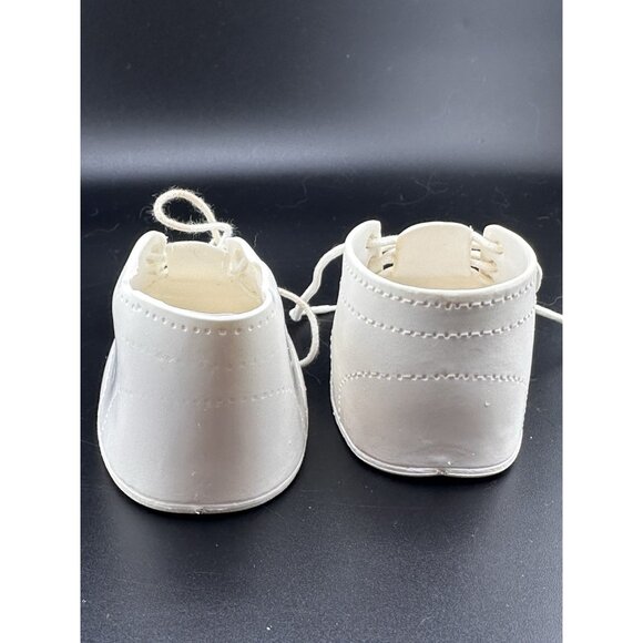Cabbage Patch Kids Doll Vtg Coleco White Plastic Shoes Oxford High Tops Laces - Picture 7 of 11
